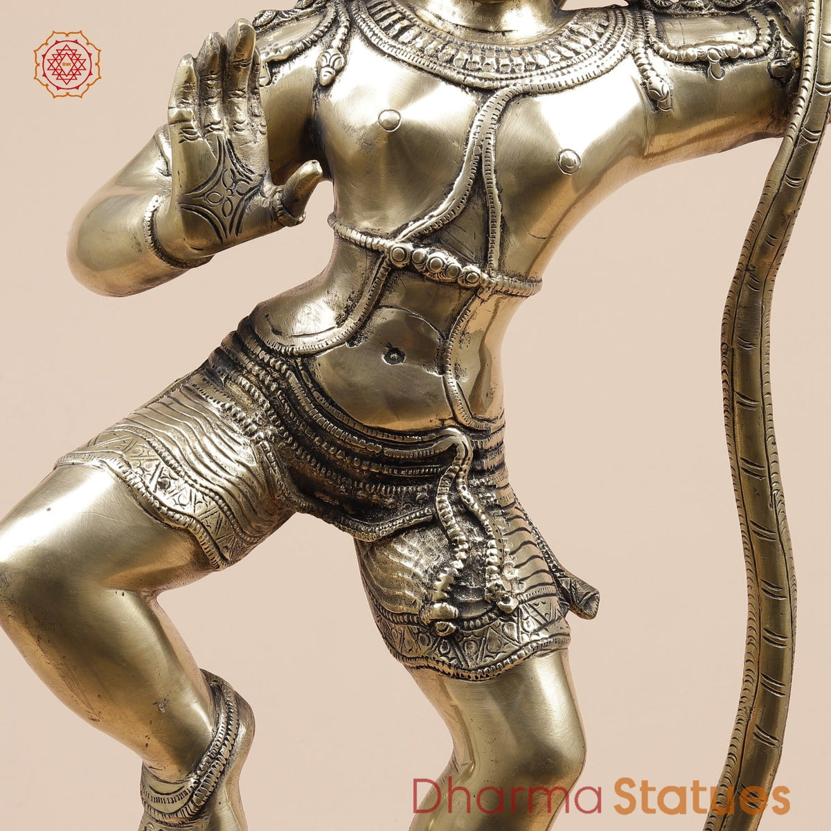 Brass Kalinga Krishna Dancing On Snake Fine, Smooth Finish 30”