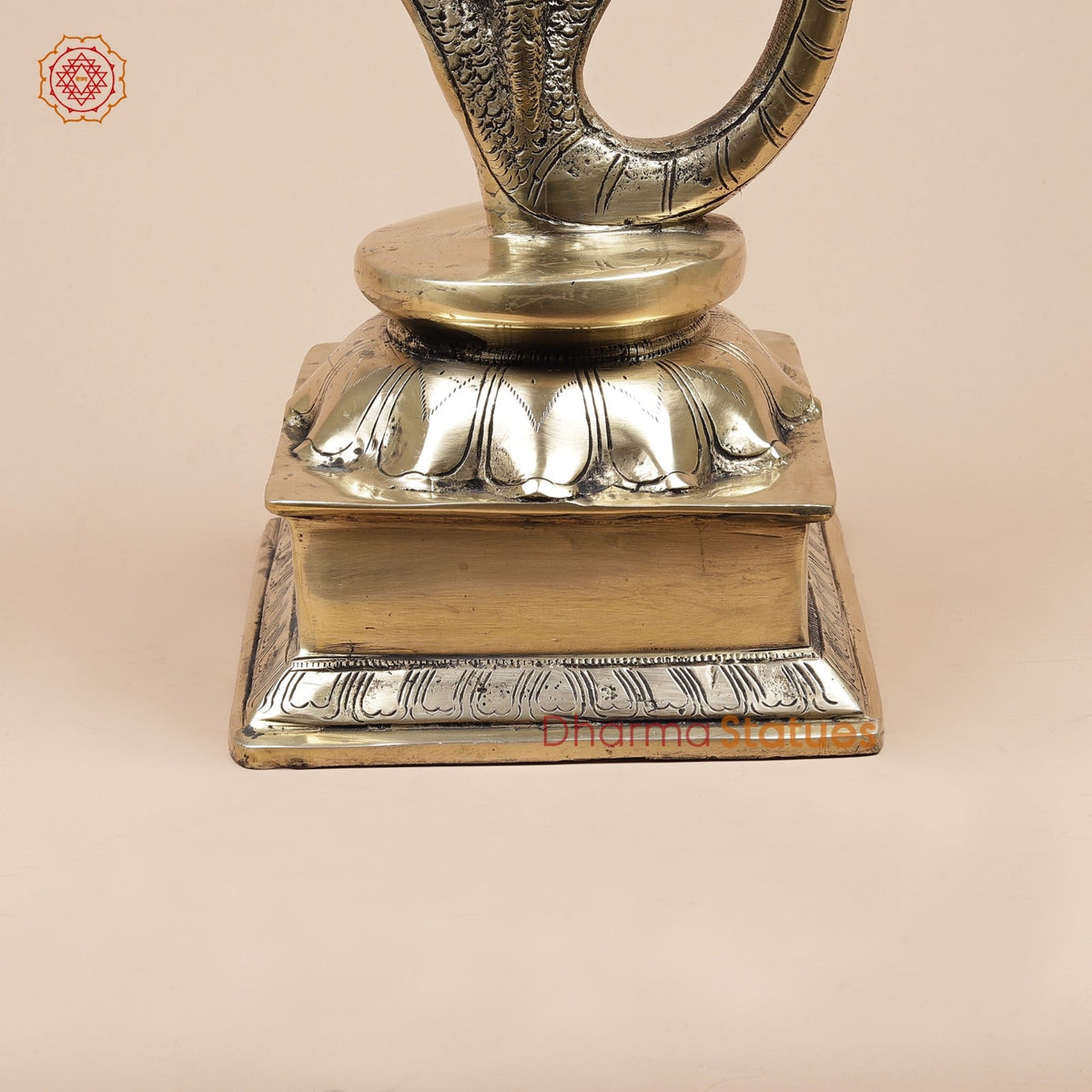 Brass Kalinga Krishna Dancing On Snake Fine, Smooth Finish 30”