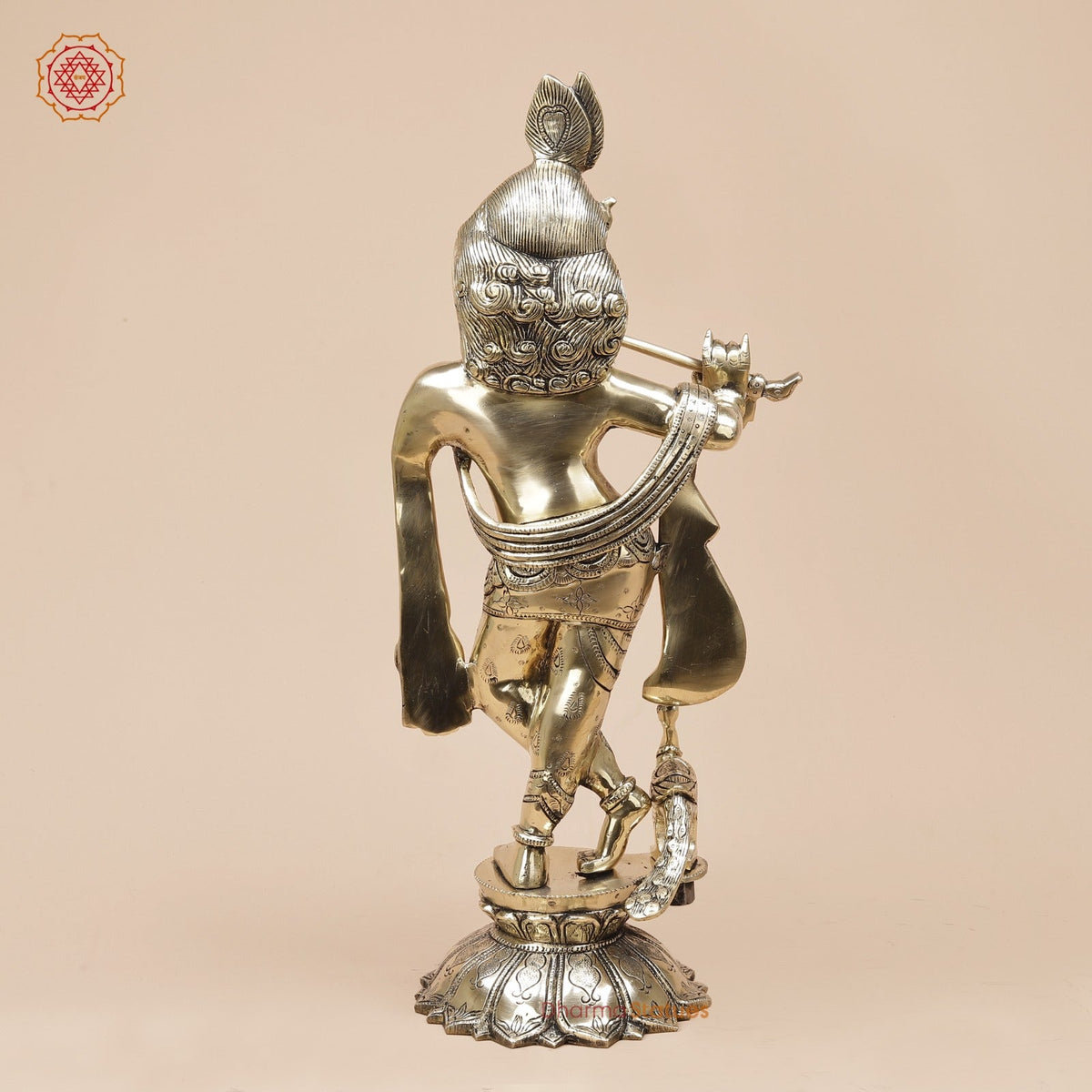 Brass Kalangi Krishna Fine, Smooth Finish 19”
