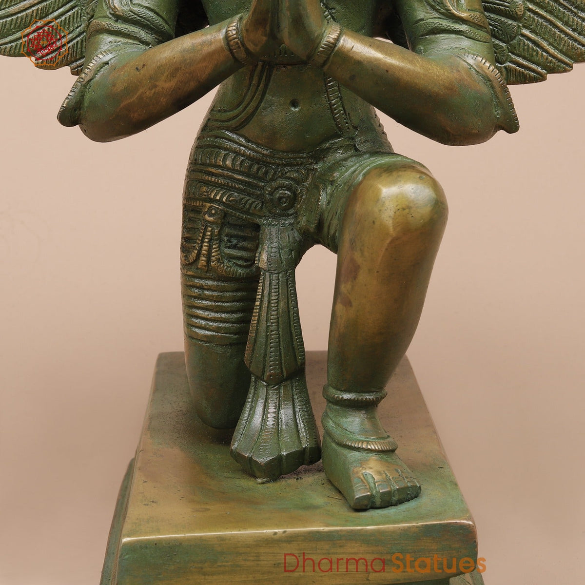 Brass Garuda Vaahan Fine, Antique Patina 17”