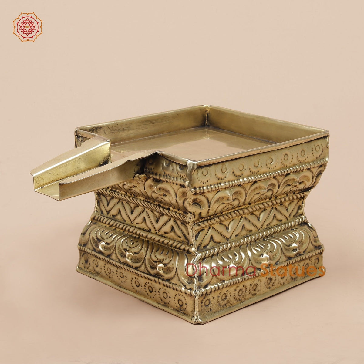 Brass Abhishekam Peeta Fine, Made in Chennai (One of a Kind) 9”