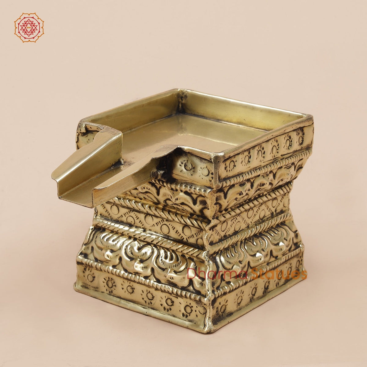Brass Abhishekam Peeta Fine, Made in Chennai (One of a Kind) 6.5”
