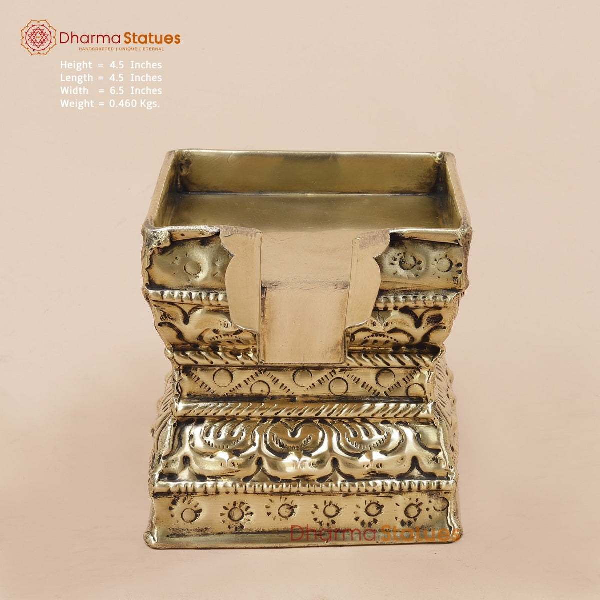 Brass Abhishekam Peeta Fine, Made in Chennai (One of a Kind) 6.5”