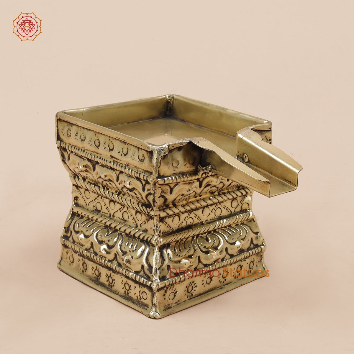 Brass Abhishekam Peeta Fine, Made in Chennai (One of a Kind) 6.5”