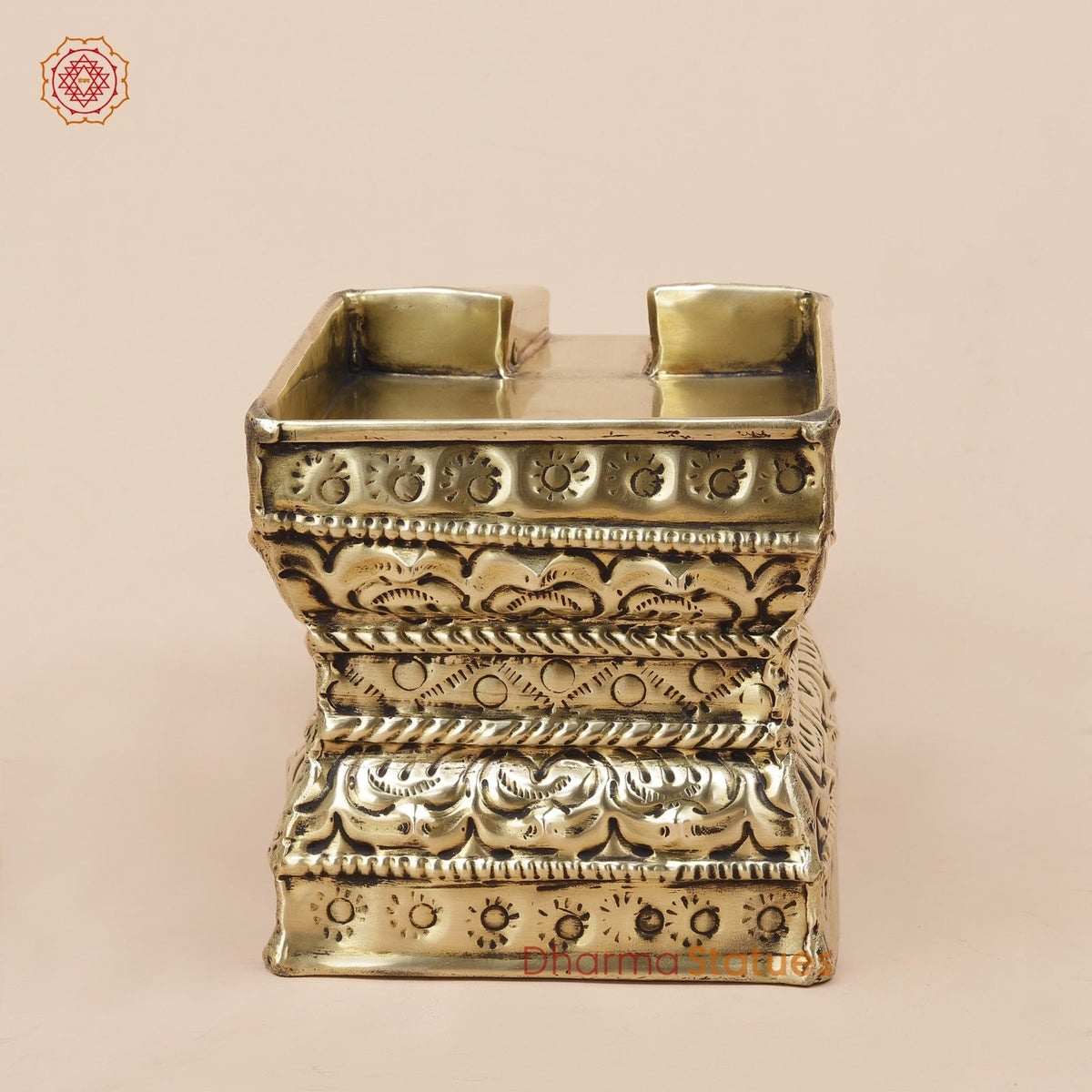 Brass Abhishekam Peeta Fine, Made in Chennai (One of a Kind) 6.5”