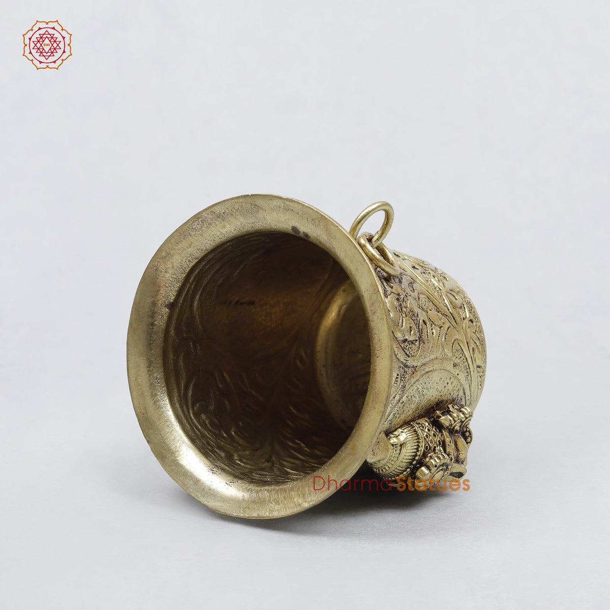 Brass Lakshmi and Balaji Glass For Pooja, Gold Finish 3”