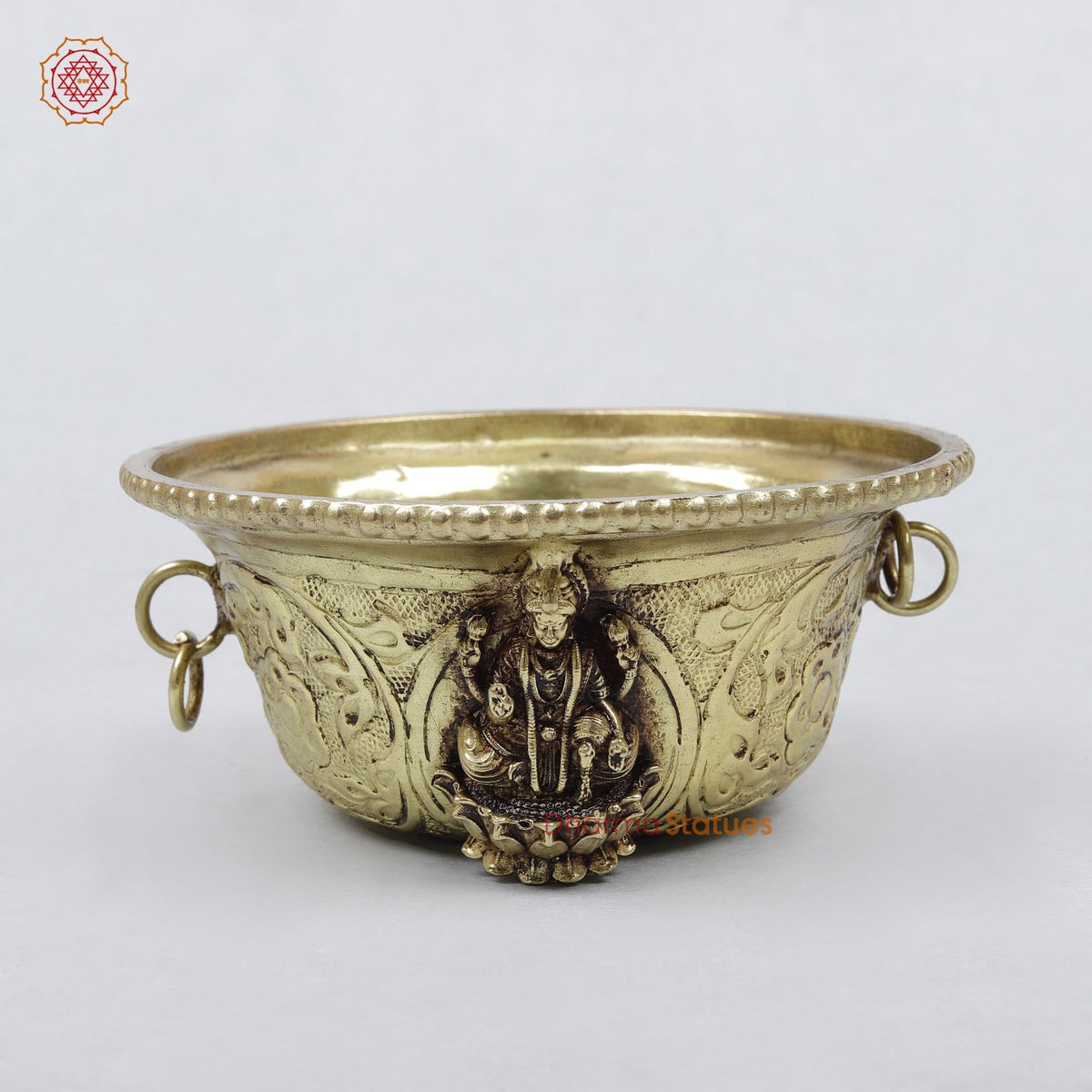 Brass Lakshmi and Balaji Bowl For Pooja, Gold Finish 2”