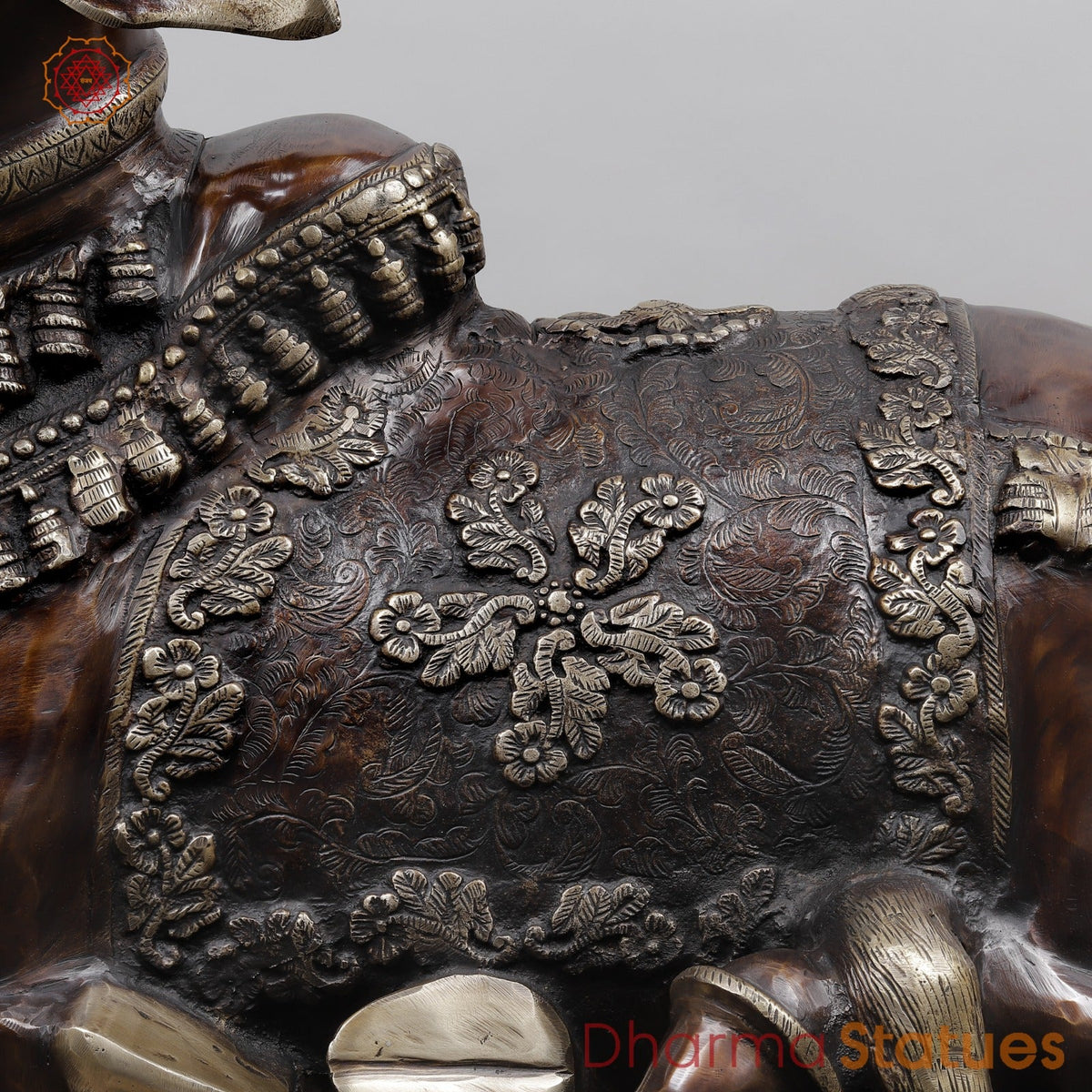 Brass Nandi Seated Fine, Copper & Gold Finish 35”