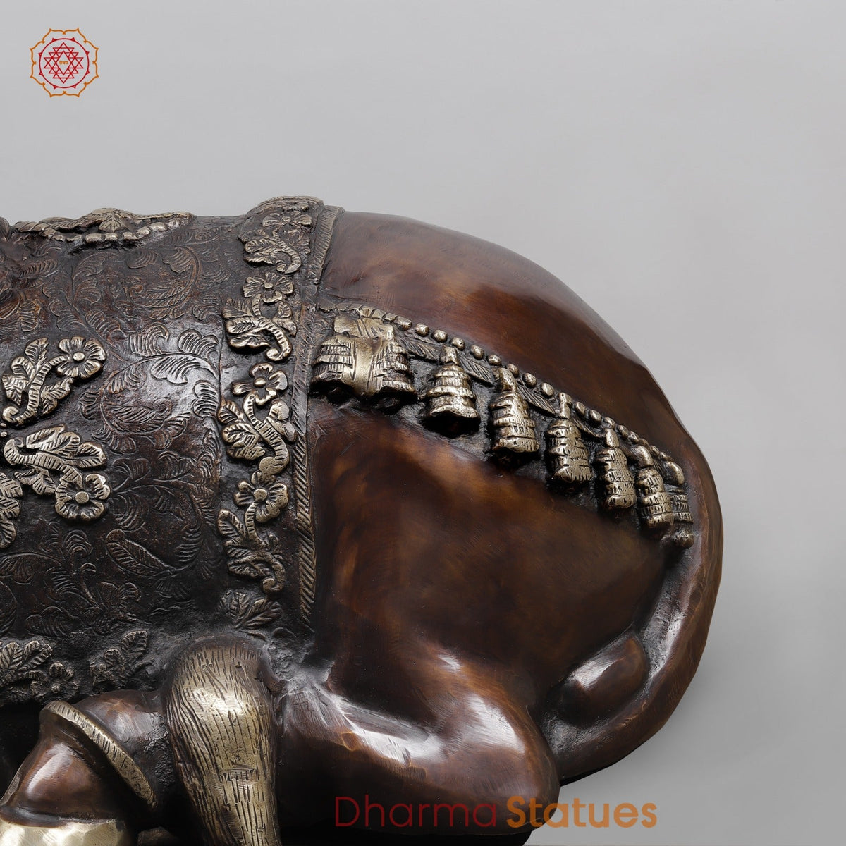 Brass Nandi Seated Fine, Copper & Gold Finish 35”