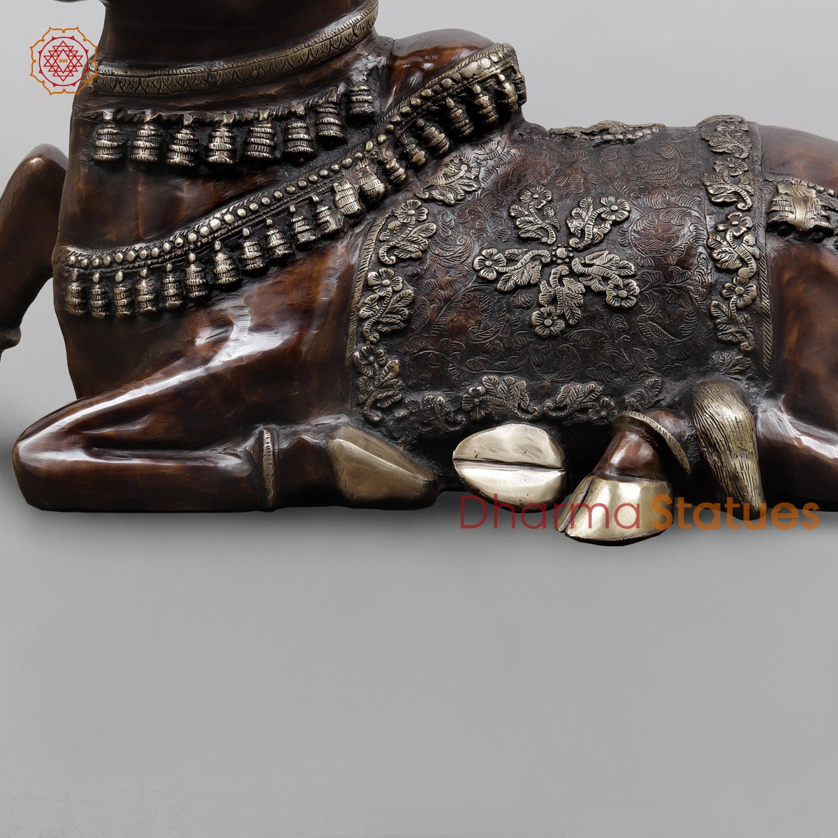 Brass Nandi Seated Fine, Copper & Gold Finish 35”