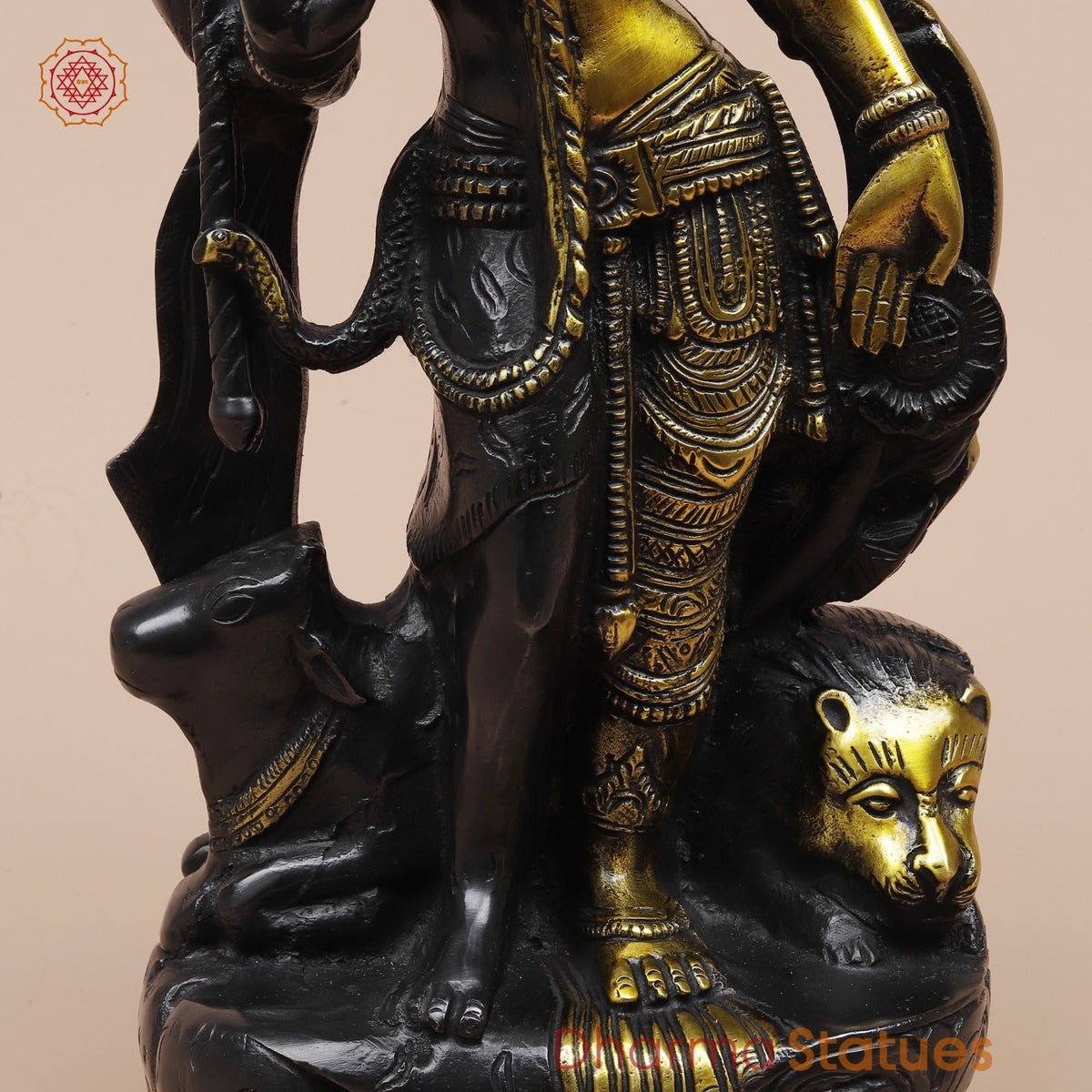 Brass Ardhanarishwar Standing Fine, Dual Tone 13”