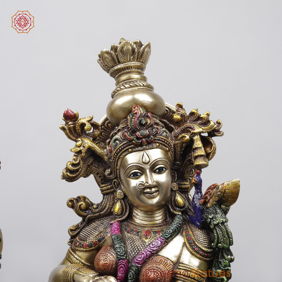 Brass Radha Krishna Fine Quality, Colorful Finish 30”