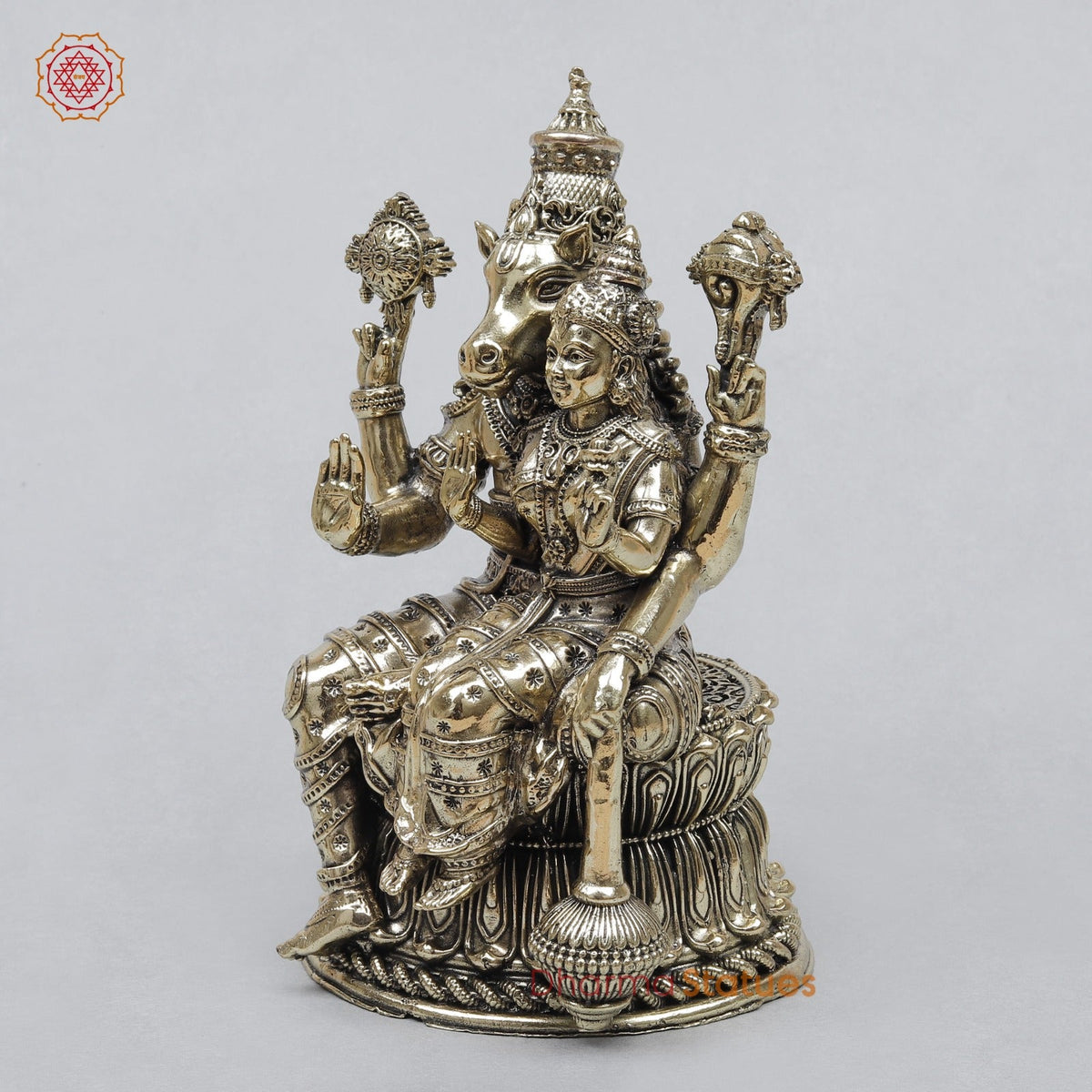 Brass Hayagriva Lakshmi Seated Fine 6”