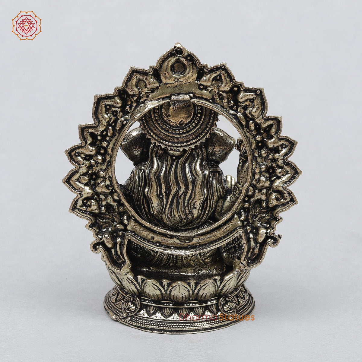 Brass Ganesh Seated Fine With Arch 3.5”
