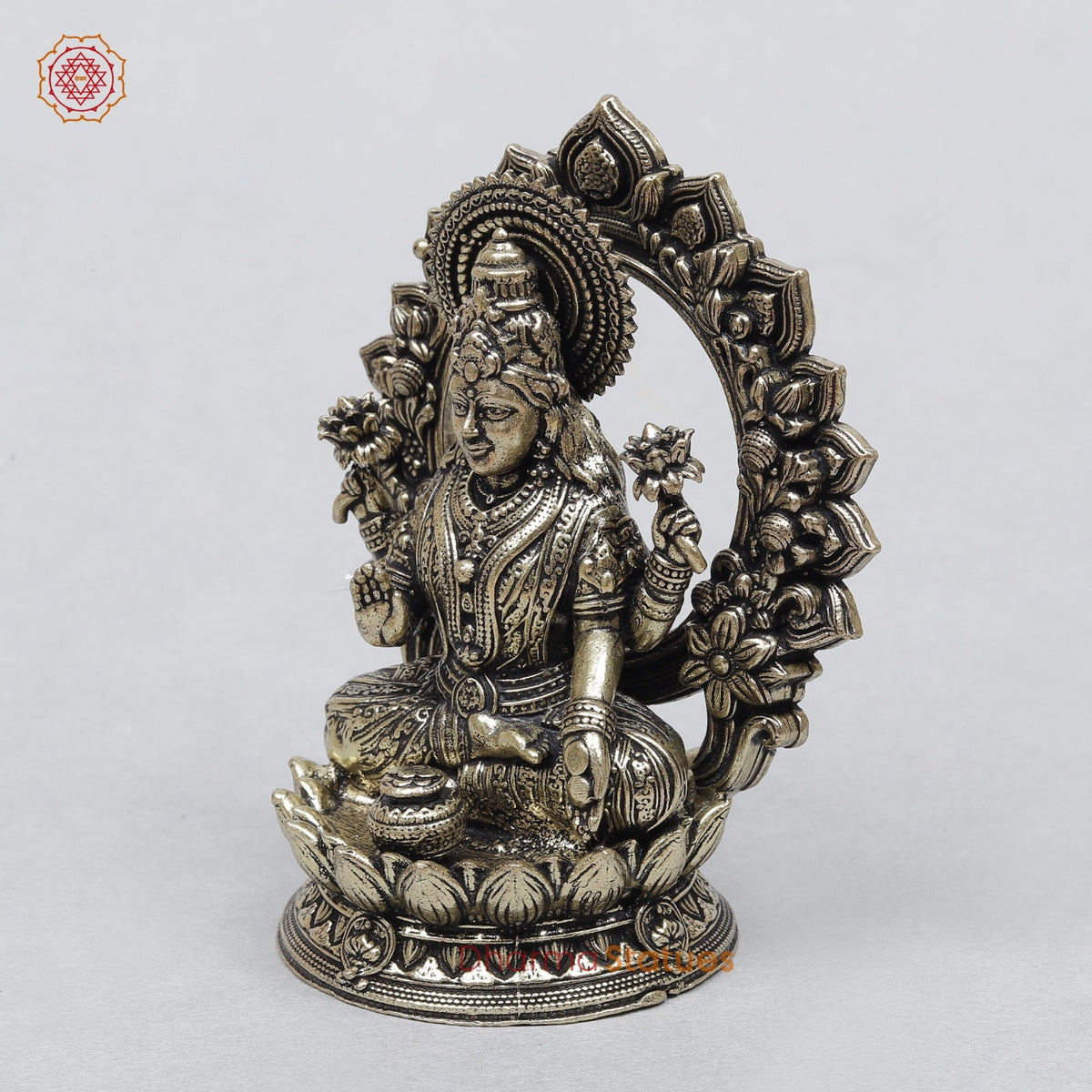 Brass Lakshmi Seated Fine With Arch 3.5”