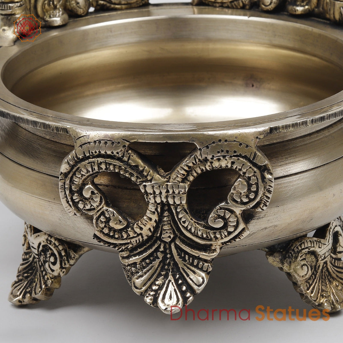 Brass Pagdi Ganesh Urli Fine, Smooth Finish 7.5”