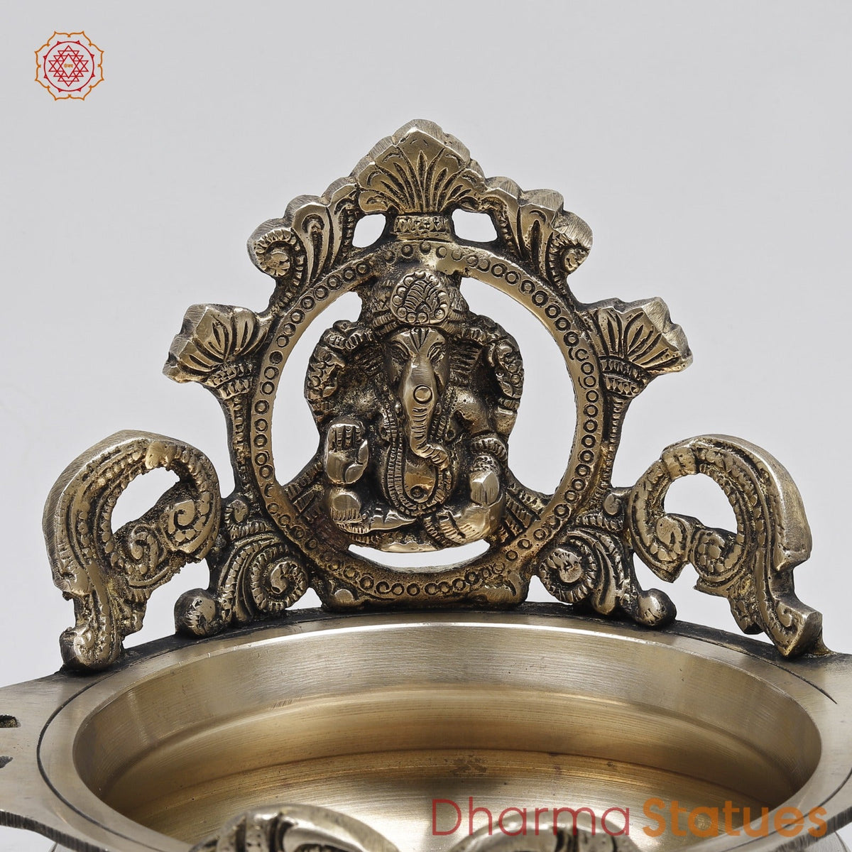 Brass Ganesh Urli Fine, Smooth Finish 7.5”
