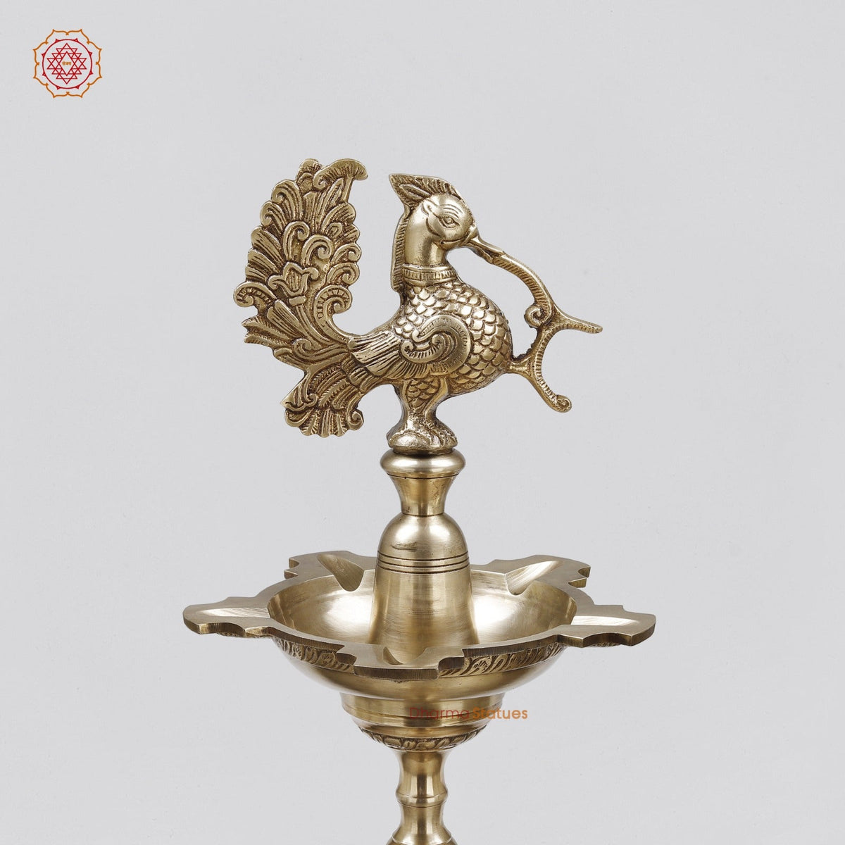 Brass Peacock (Inauguration) Lamp Fine 52”