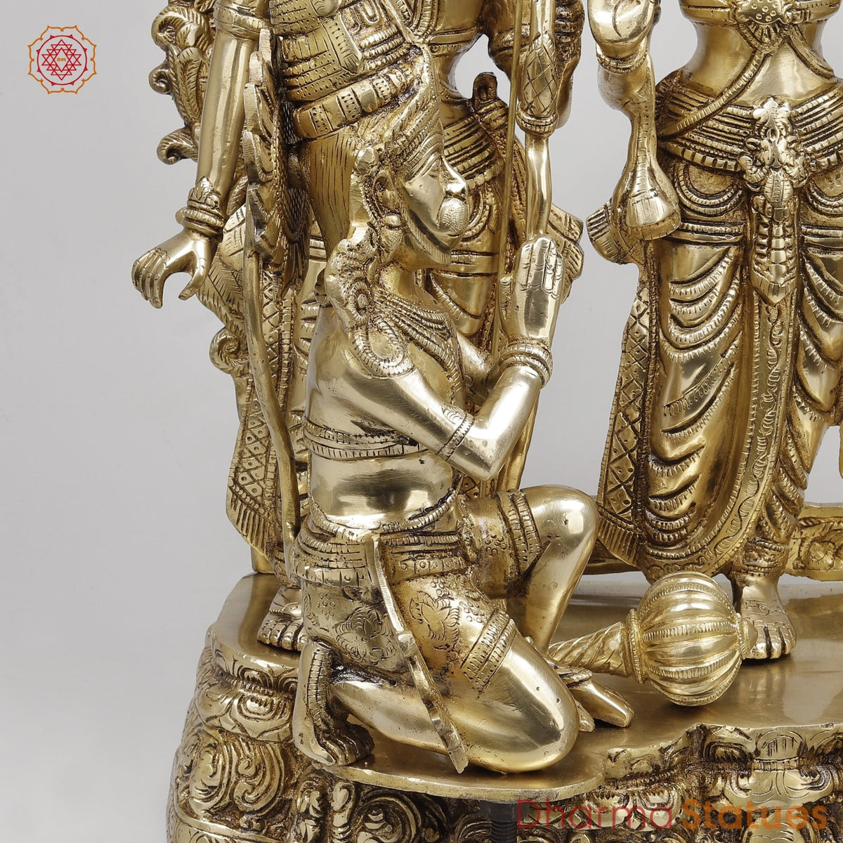 Brass RamDarbar With Fine Arch, Gold Finish 25”