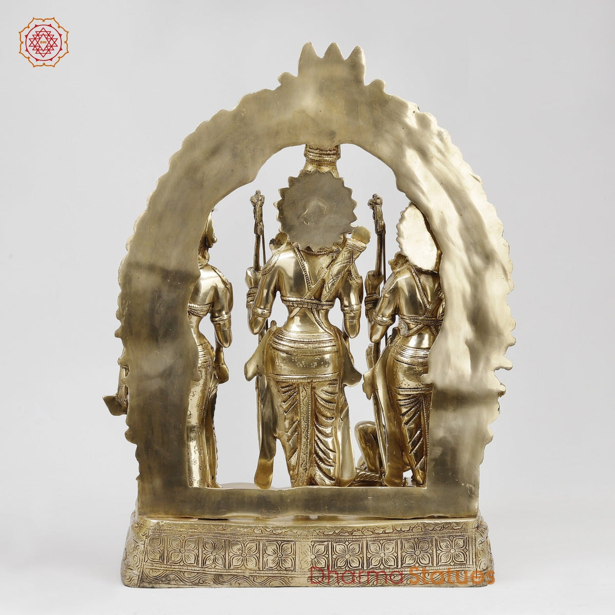 Brass RamDarbar With Fine Arch, Gold Finish 25”