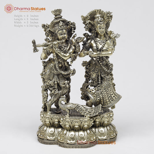 Brass Radha Krishna Fine 8”