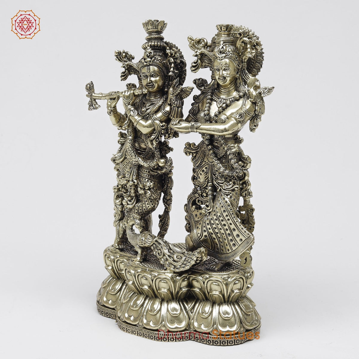 Brass Radha Krishna Fine 8”