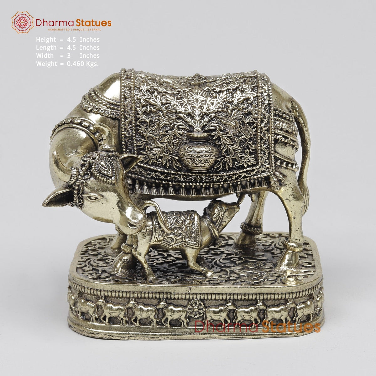 Brass Cow Calf Fine 4.5”