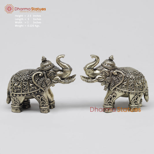 Brass Elephants fine 3” (Pair)