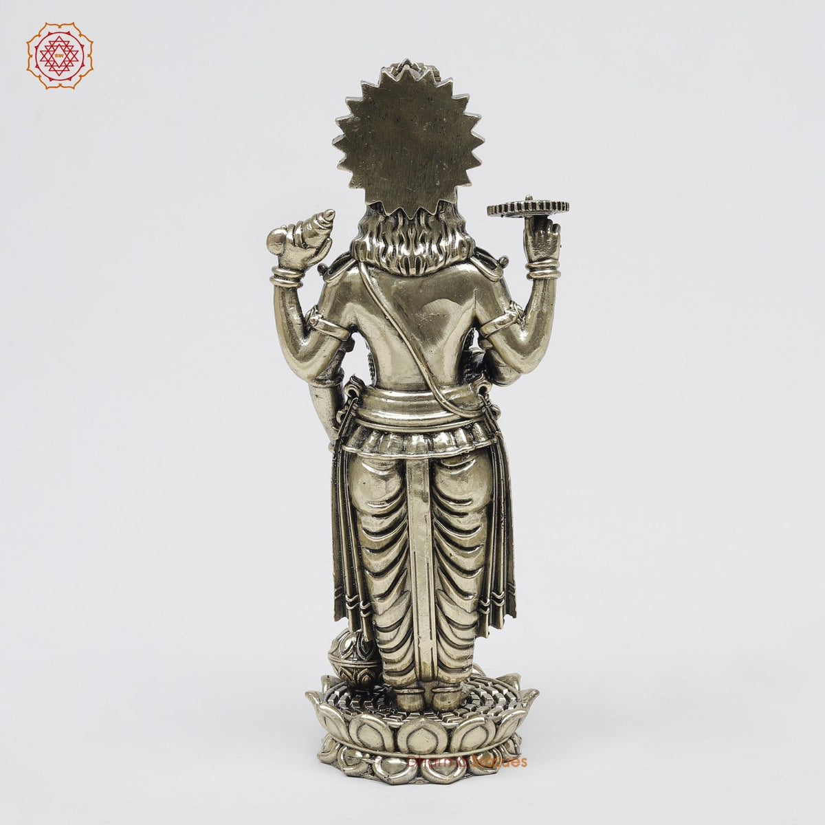 Brass Vishnu Standing Fine 10”