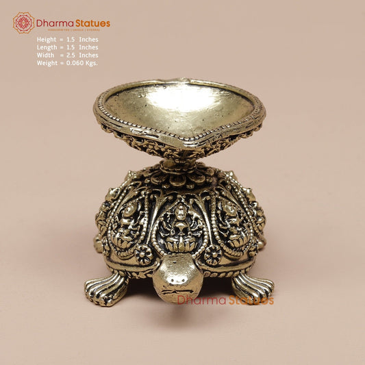Brass Tortoise Diya Fine 1.5”