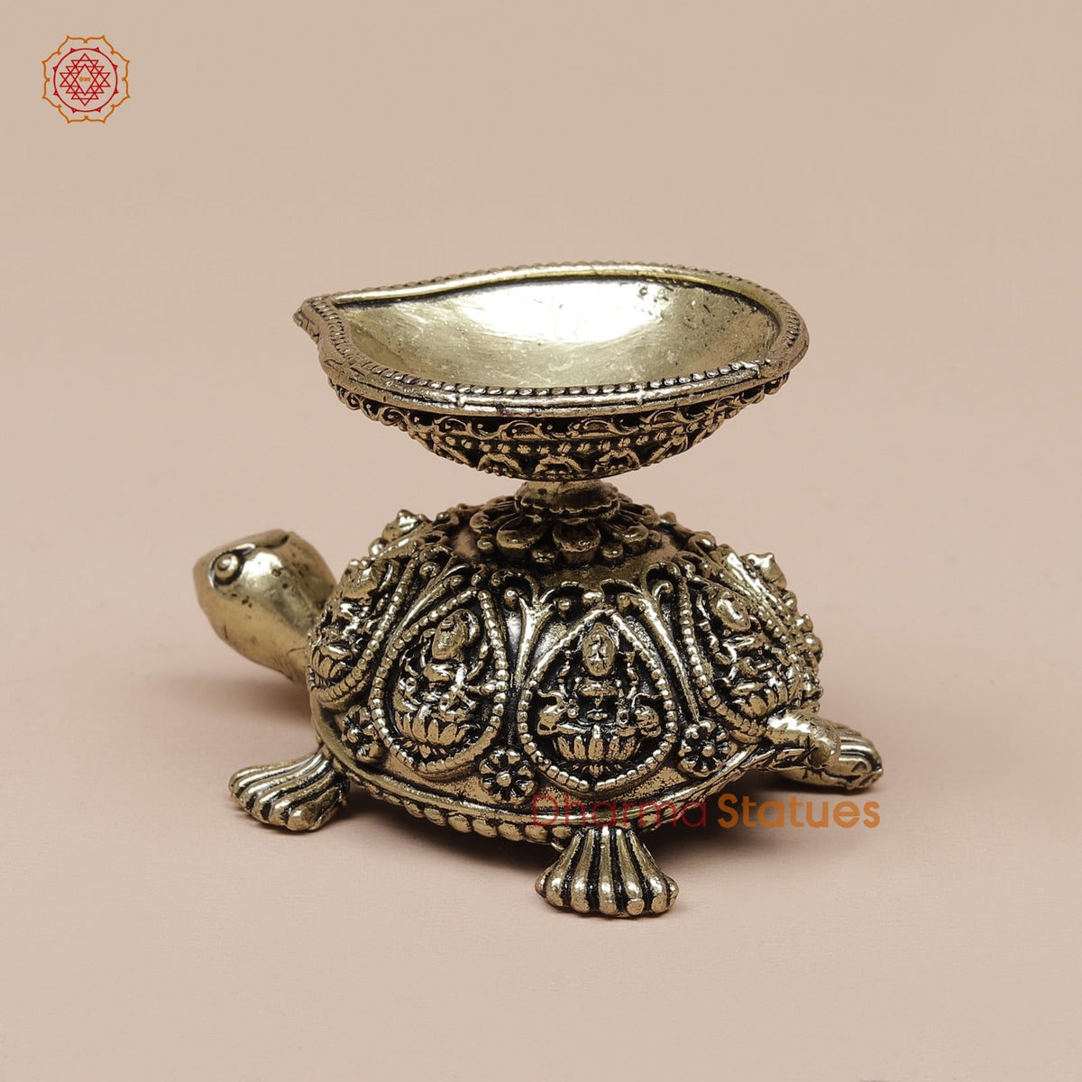 Brass Tortoise Diya Fine 1.5”