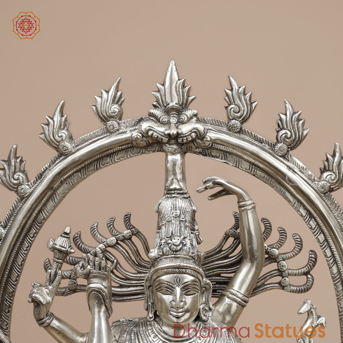 Brass Tandav Natraj fine, Silver Finish  25”