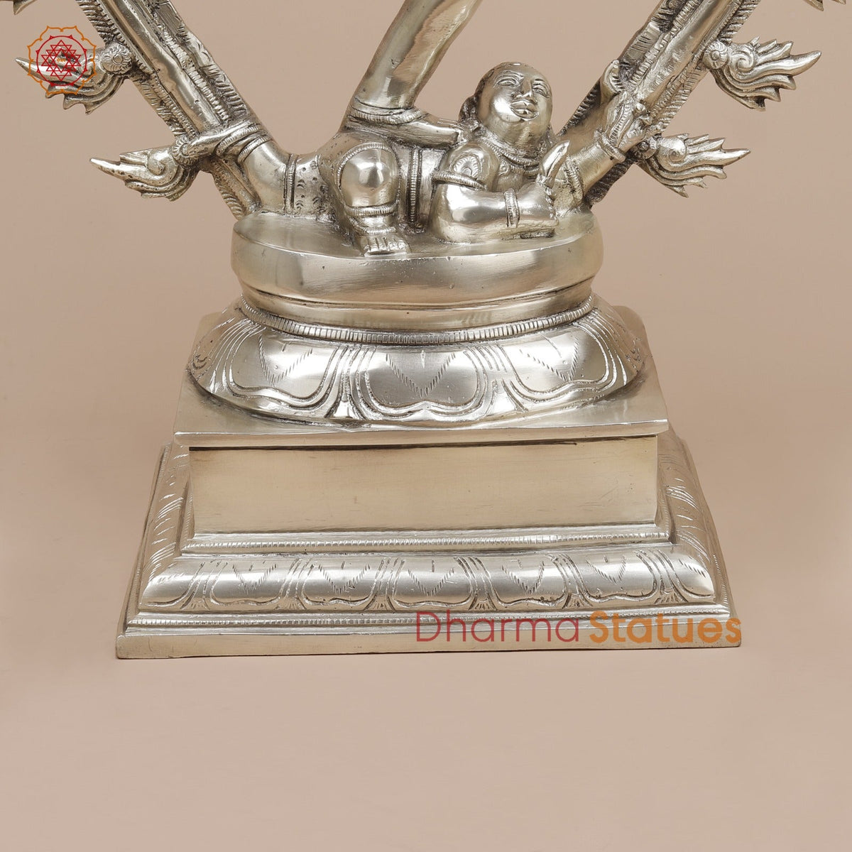 Brass Tandav Natraj fine, Silver Finish  25”