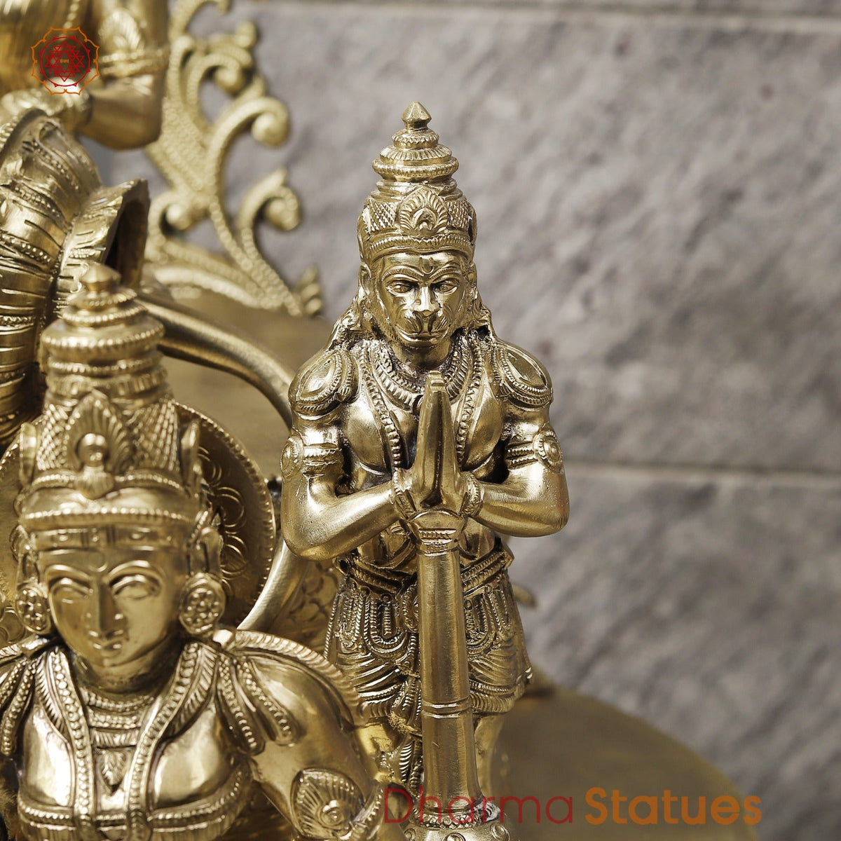 Bronze Vishnu Resting With Lakshmi (Anantshayiana) with Arch Fine, Special Gold Finish 43”