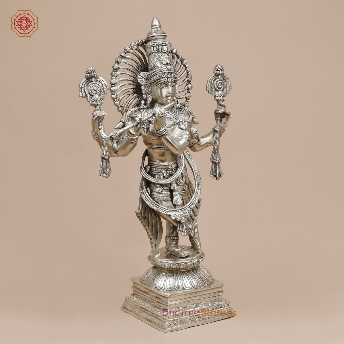 Brass Venugopal Krishna Fine, Silver coated 23”