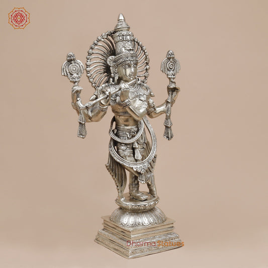 Brass Venugopal Krishna Fine, Silver coated 23”