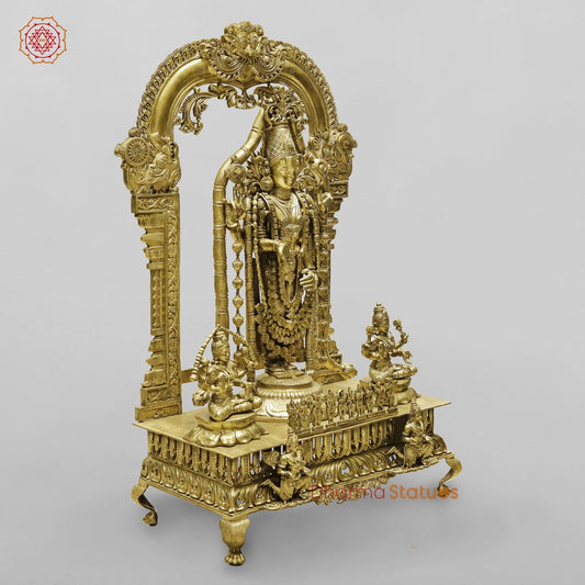 Bronze Tirupati Balaji with Lakshmi, Padmavati, Hanuman, Garuda and Dasavtar (Complete set) 53”