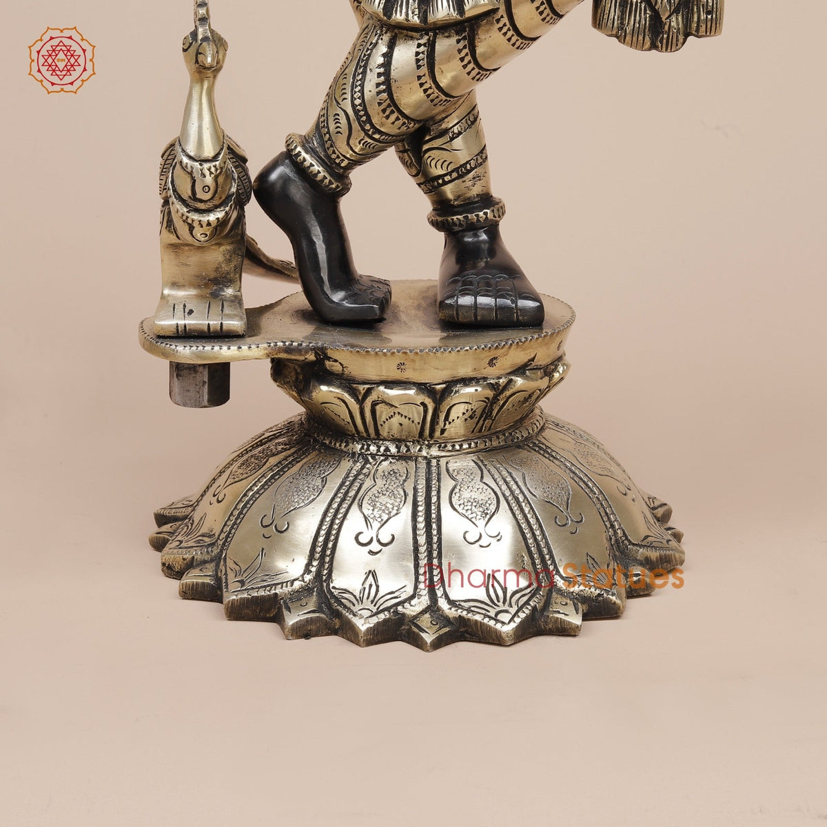Brass Kalangi Krishna Fine, Royal Black Finish 19”