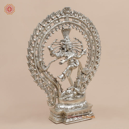 Brass Natraj fine, Silver Finish  20”