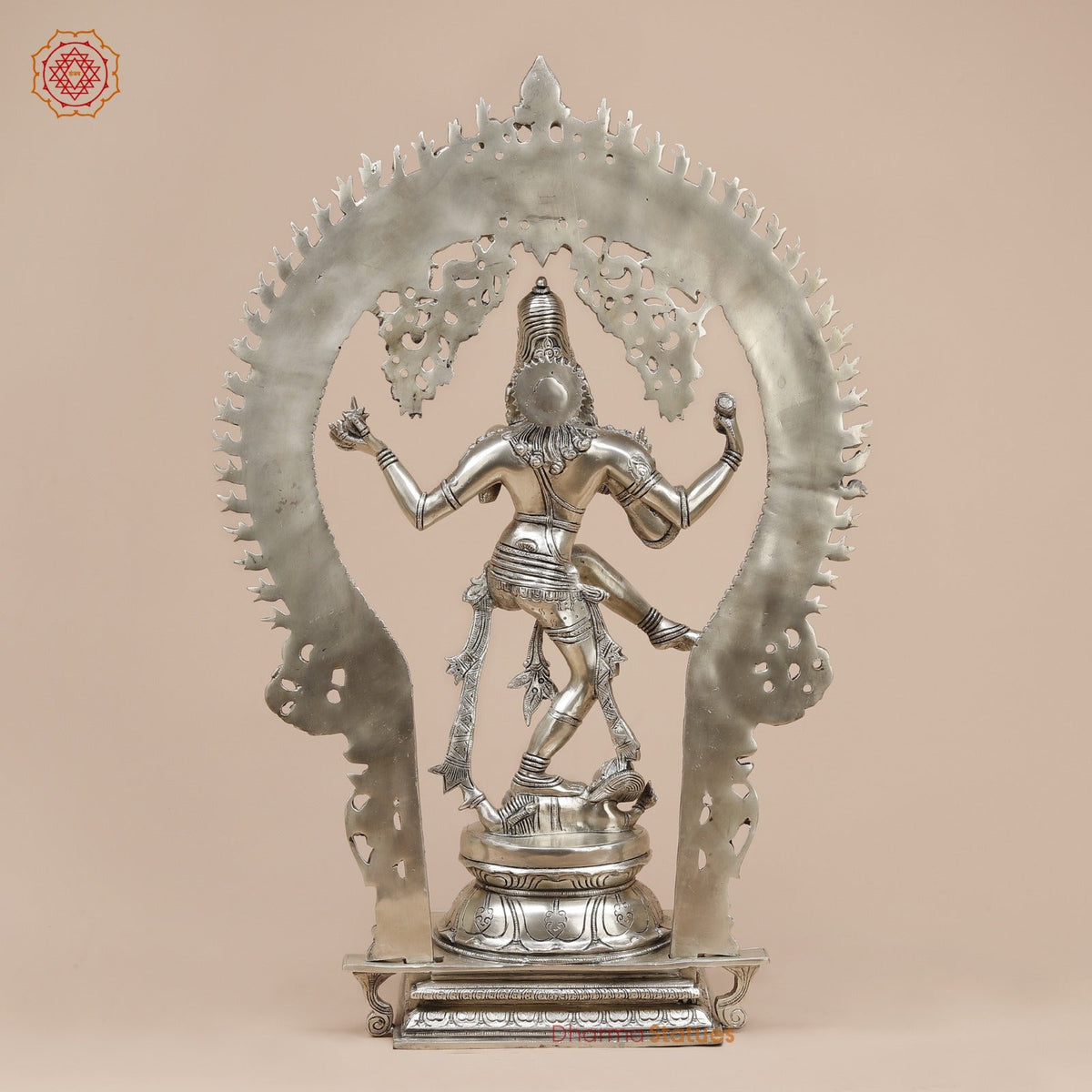 Brass Temple Natraj fine, Silver Finish  26”