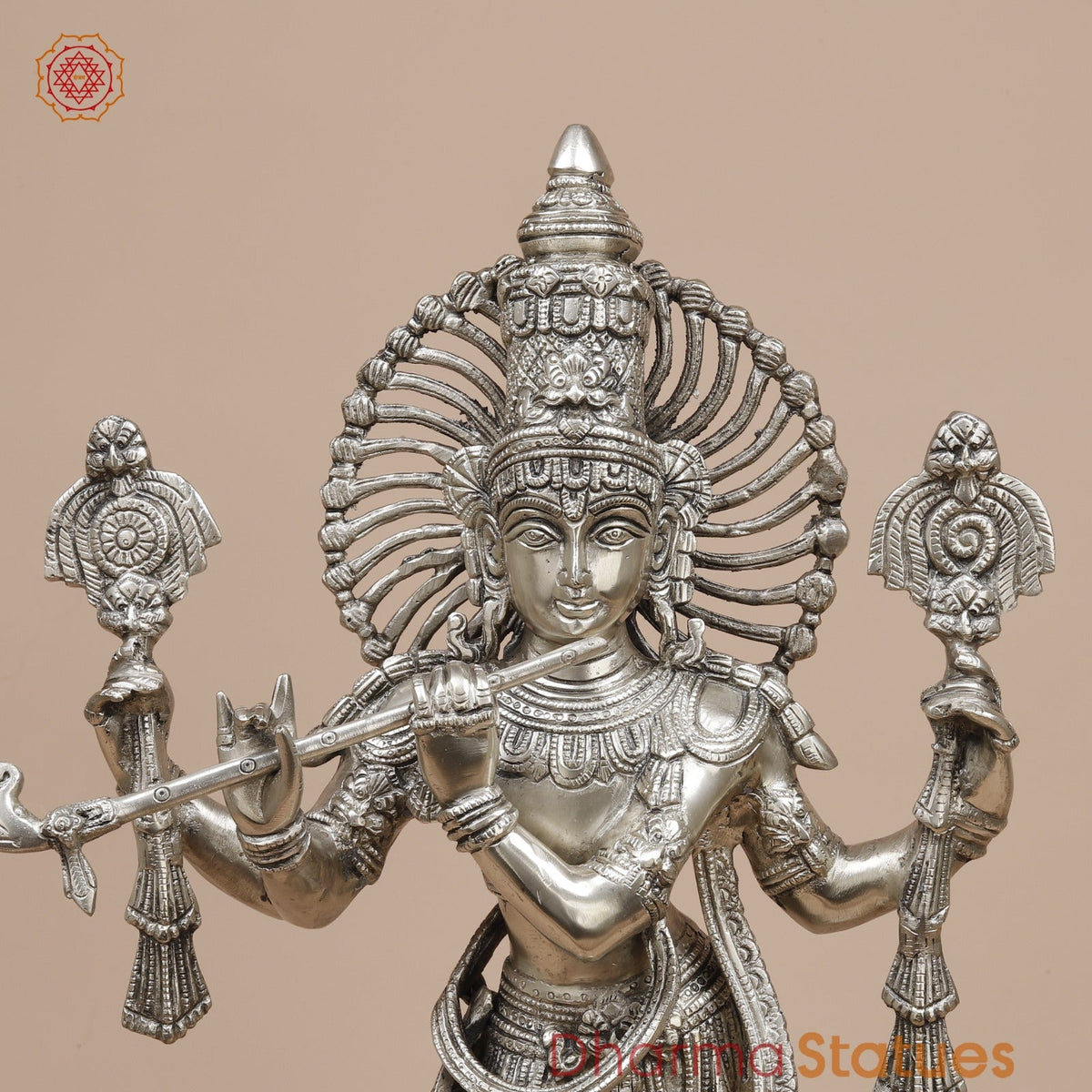 Brass Venugopal Krishna Fine, Silver coated 23”