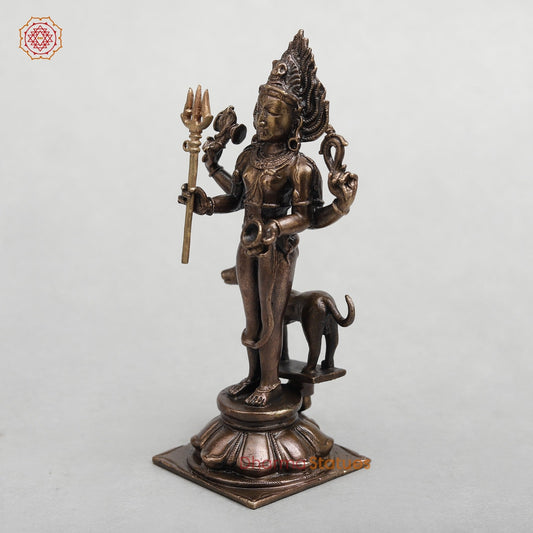 Copper Bhairo Standing Fine 5.5”