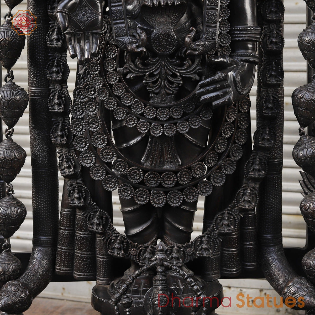 Bronze Tiruapti Balaji Fine with Dhanlakshmi and Arch, Natural Bronze Finish 70”